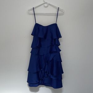 BCBGMAXAZRIA BLUE MINI DRESS, SIZE 2